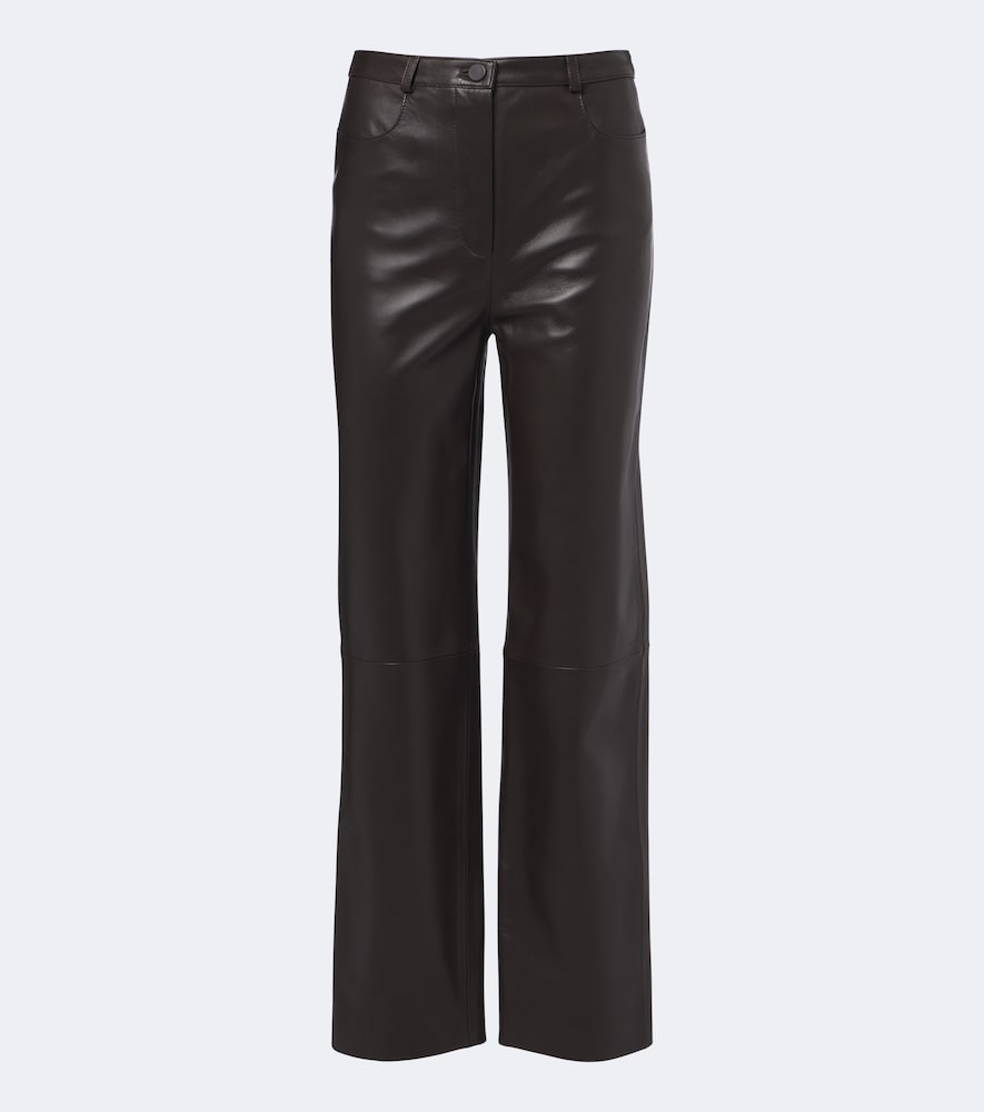 Loulou de Saison Pantalon droit Cobe en cuir