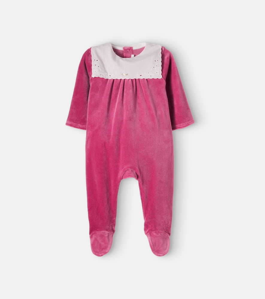Chloé Kids Baby – Set cardigan e pantaloni in cotone