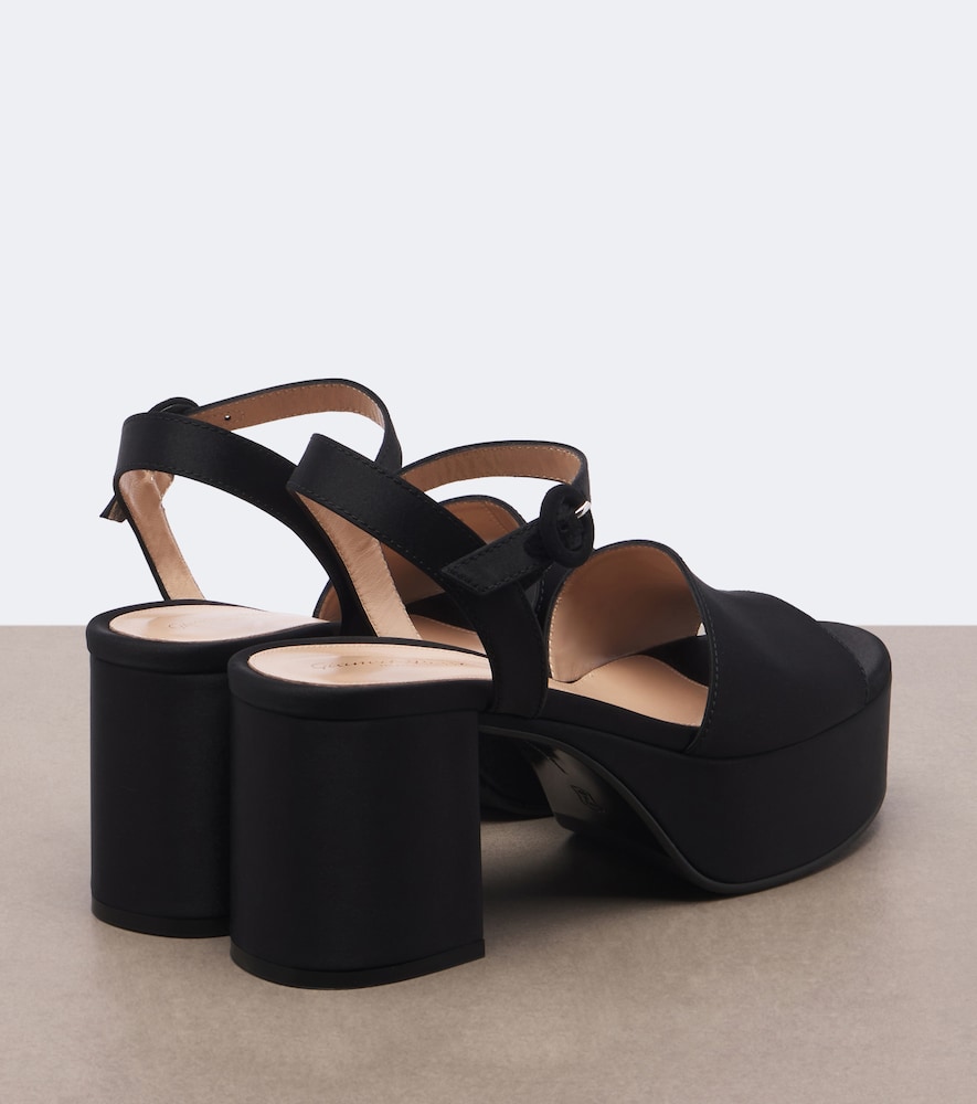 Satin Platform Sandals