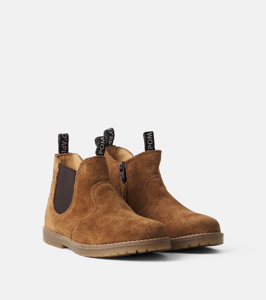 Pom D'api Bob Suede Chelsea Boots In Brown