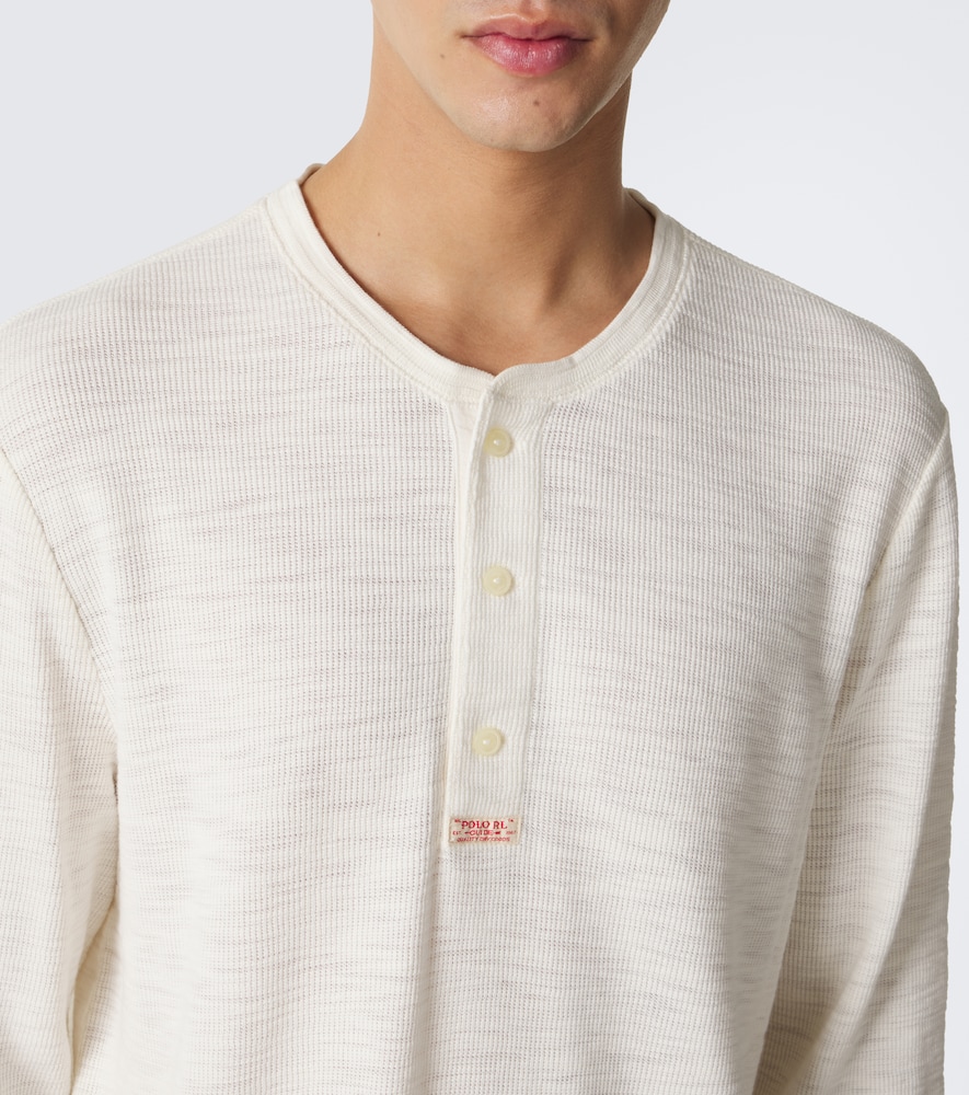 Polo Ralph Lauren Waffle-Knit Cotton Henley Shirt
