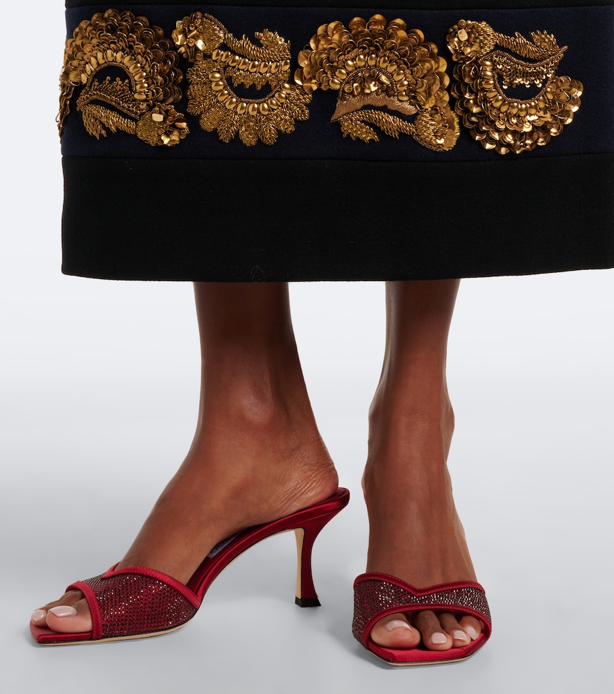 Skye Crystal-Embellished Mules