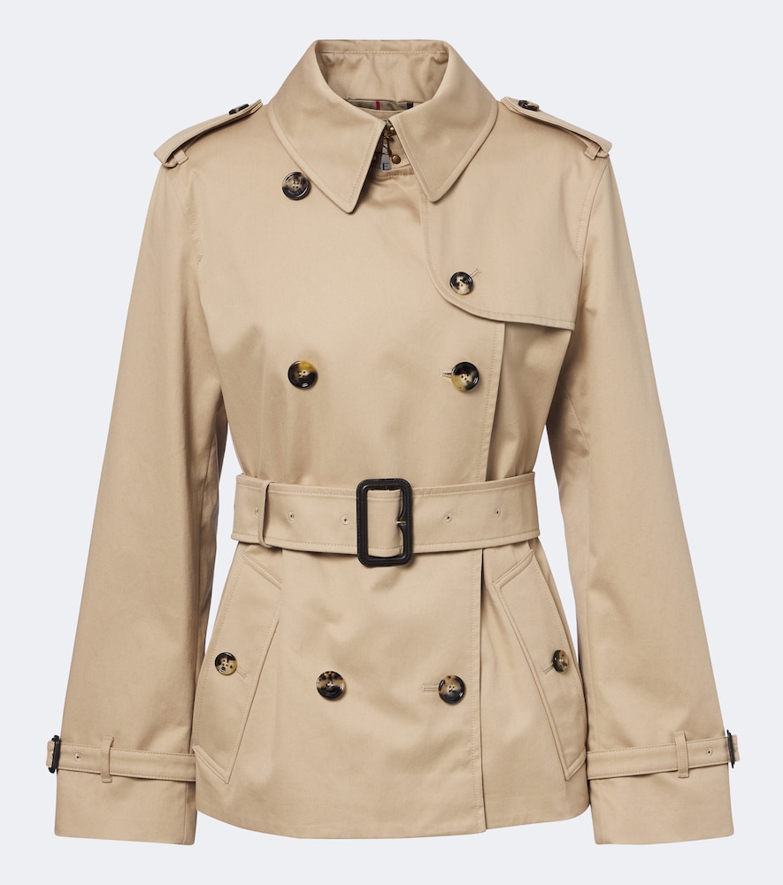 Trenchcoat  Check aus Baumwollgabardine