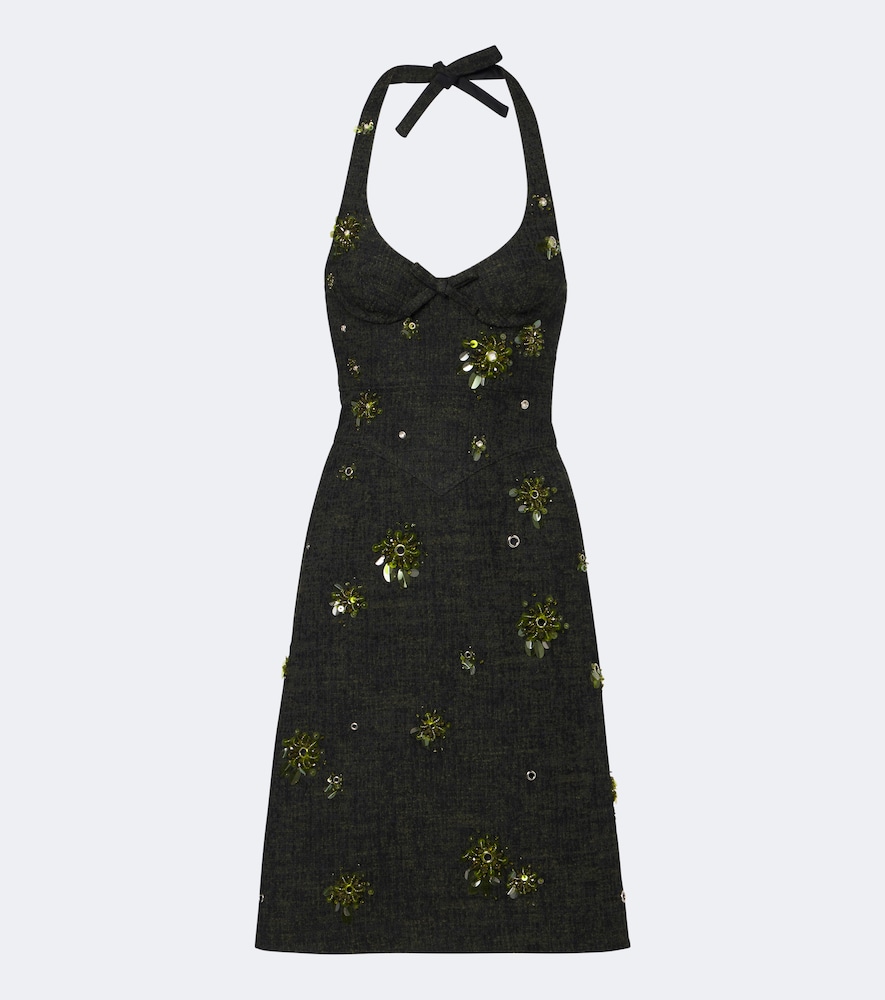 Verziertes Minikleid aus Tweed