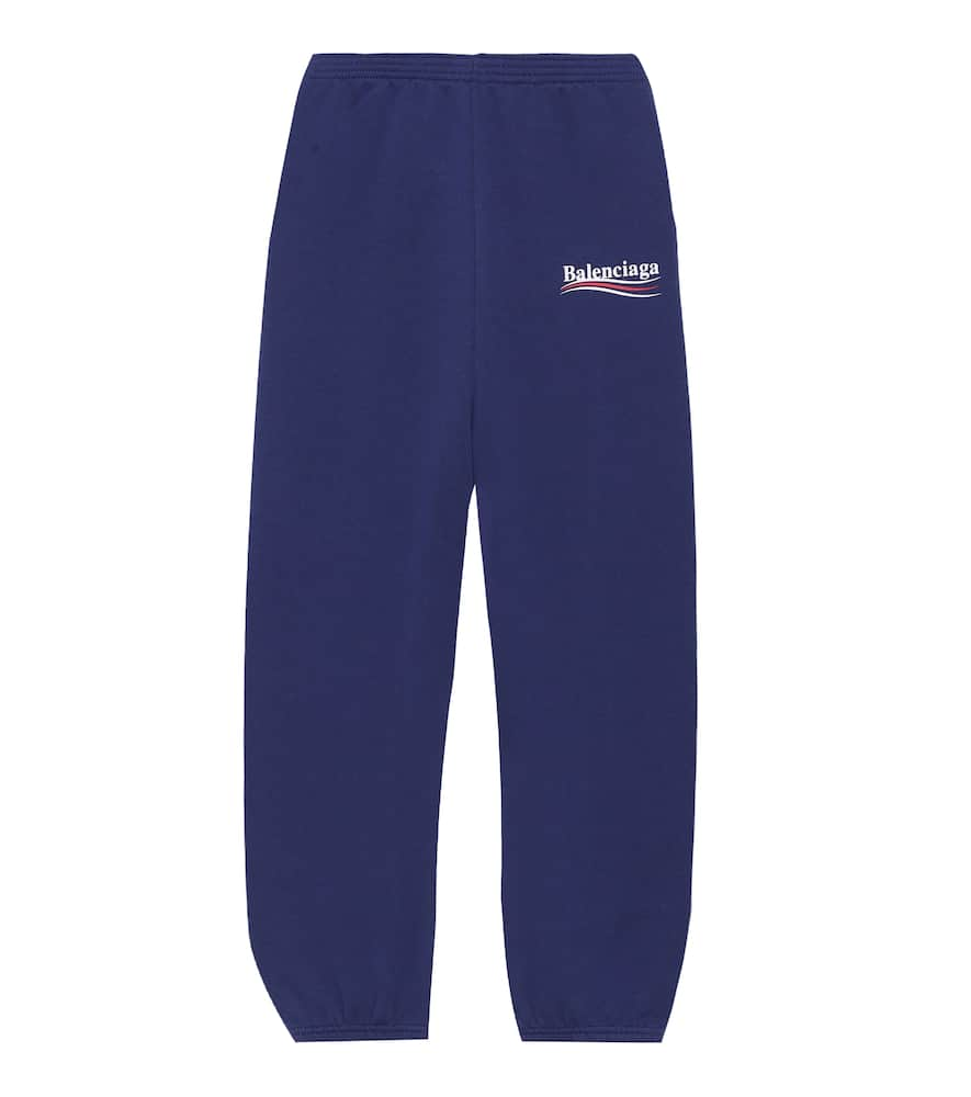 Balenciaga Kids' Cotton-blend Trackpants In Blue