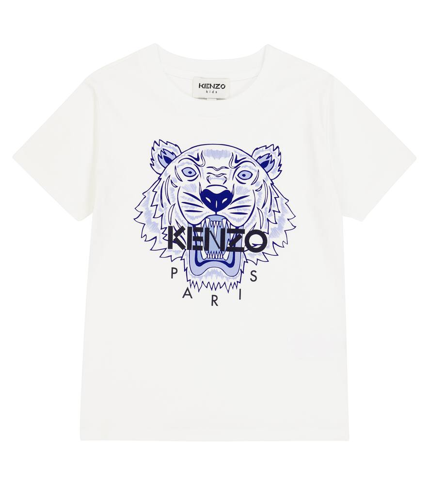 Click to view more detailed imagery on our partner's website Kenzo Boys' Cotton Tiger Graphic Tee - Little Kid In White