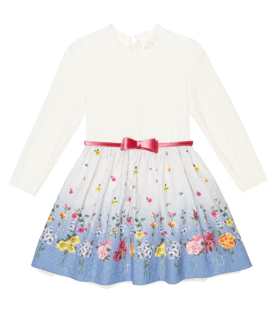 Monnalisa Floral brocade dress