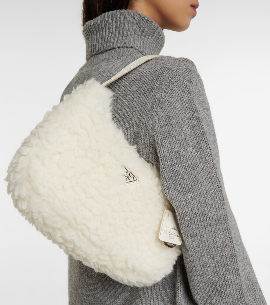 Prada Re-Edition 2000 Mini shearling shoulder bag
