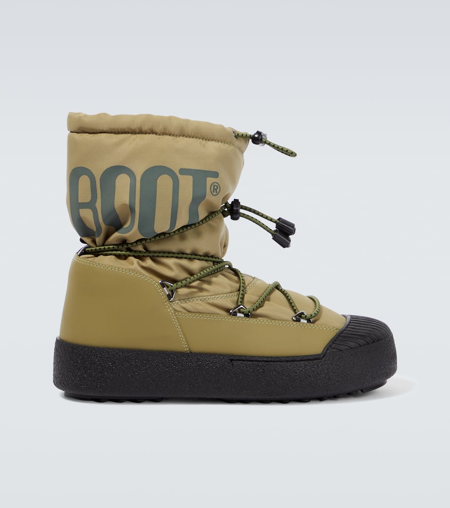 Shop Moon Boot Logo Snow Boots In Army Green