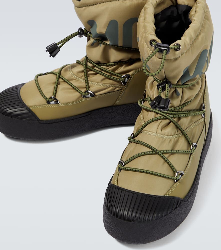 Shop Moon Boot Logo Snow Boots In Army Green