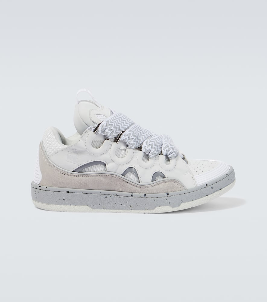 Lanvin Curb Low-top Sneakers In Grey/white