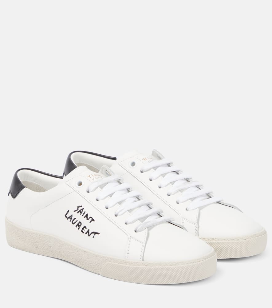 SAINT LAURENT COURT CLASSIC LEATHER SNEAKERS