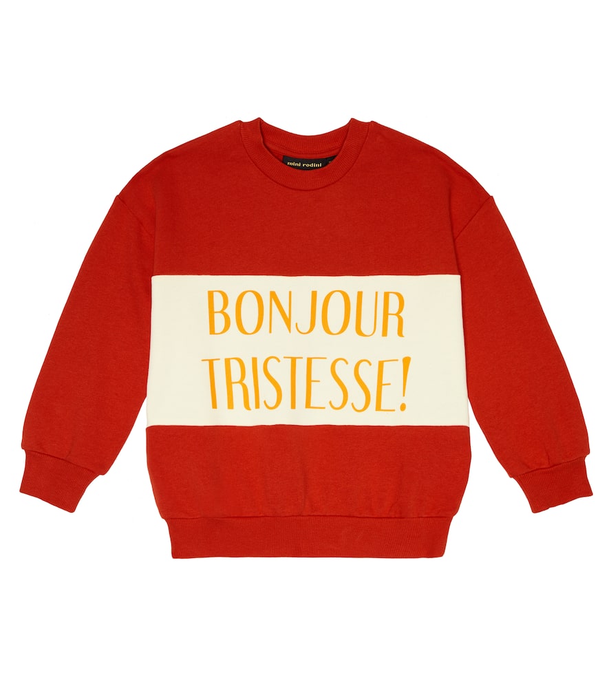 Mini Rodini Printed Cotton Jersey Sweatshirt In Red