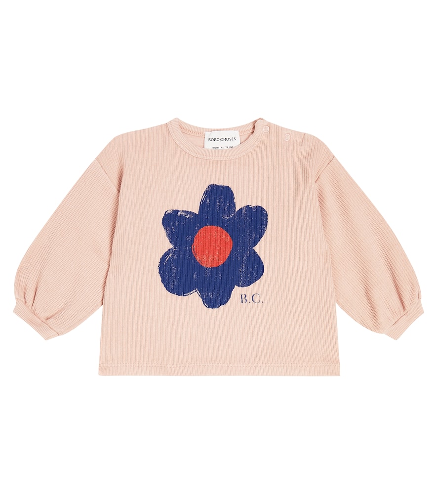 Bobo Choses Baby printed ribbed cotton-blend sweatshirt