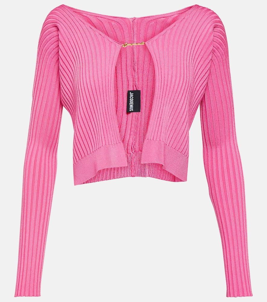 Shop Jacquemus La Maille Pralù Longue Cardigan In Pink