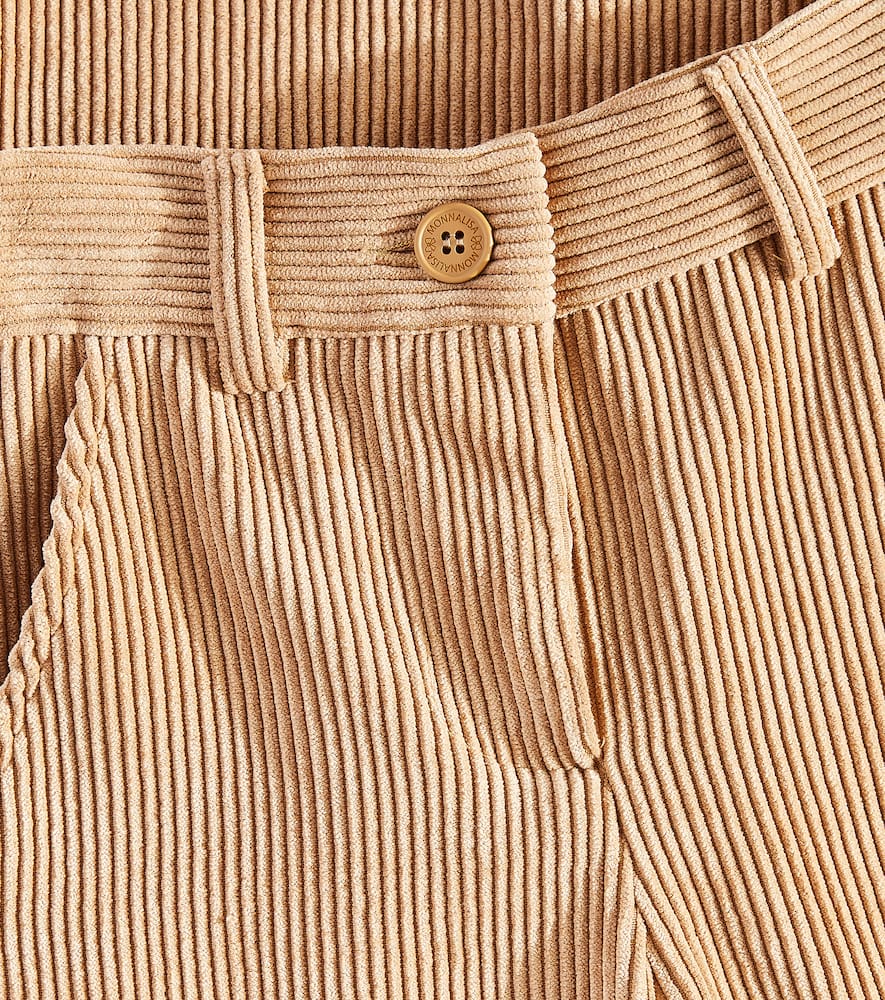 Monnalisa Corduroy Pants In Beige