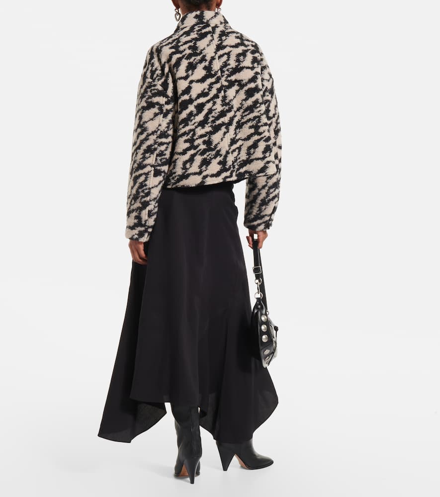 Shop Isabel Marant Étoile Ferida Printed Wool-blend Jacket In Multicoloured
