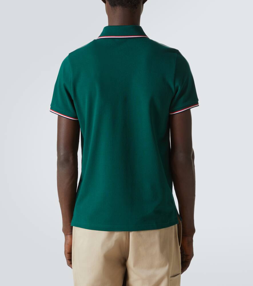 Moncler Debossed-logo Polo Shirt In Botanical Garden