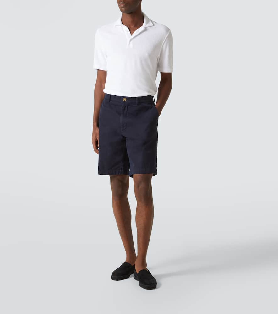 Fedeli Cotton Terry Polo Shirt In White