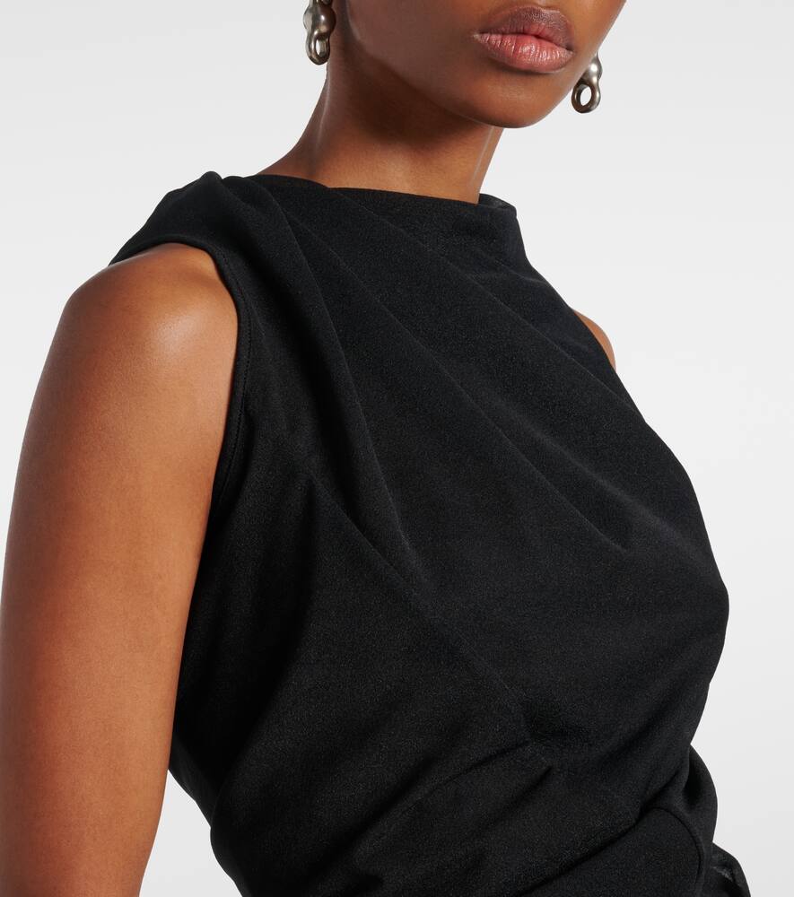 Rick Owens Luna Draped Top In Black