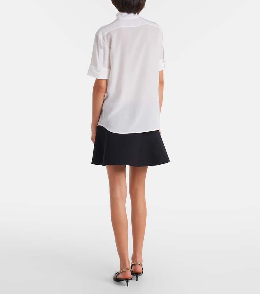 Gucci Sheer Silk Crepe Shirt In White