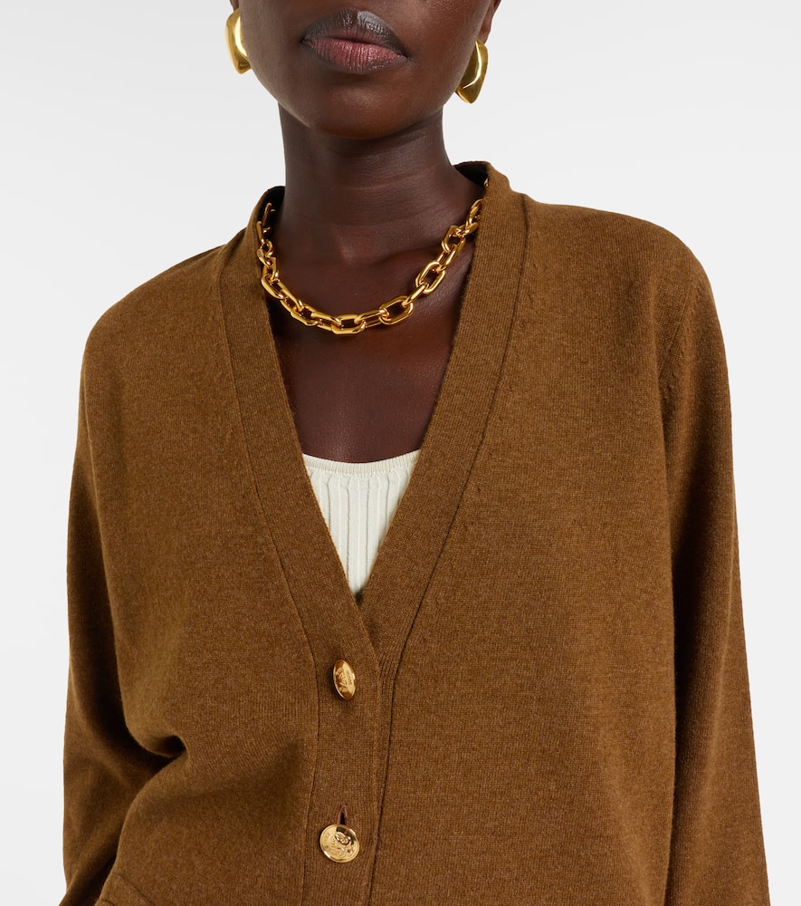 Blazé Milano Highland Wool And Cashmere Cardigan In Brown