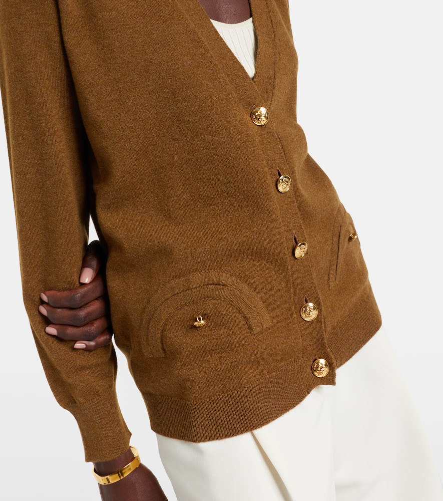 Blazé Milano Highland Wool And Cashmere Cardigan In Brown