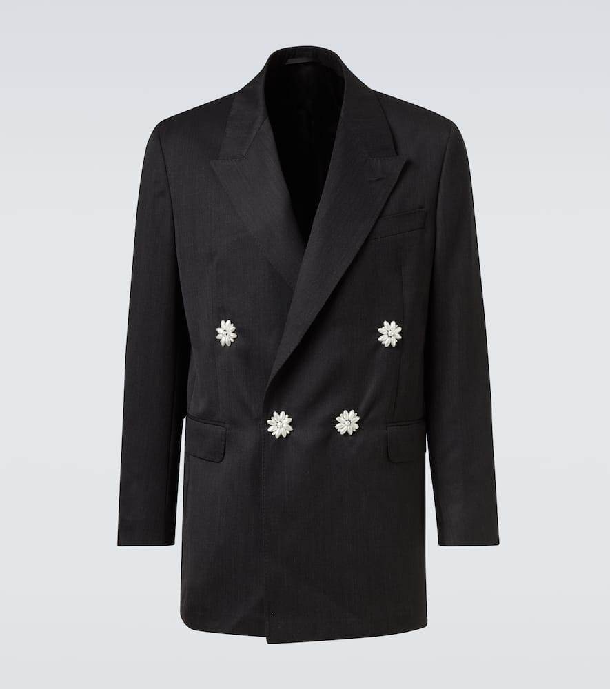 Embellished double-breasted blazer