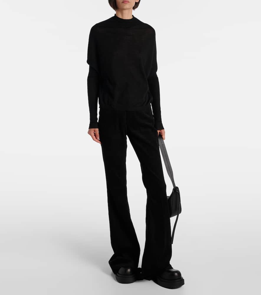 Rick Owens Crater Virgin Wool Sweater In Black