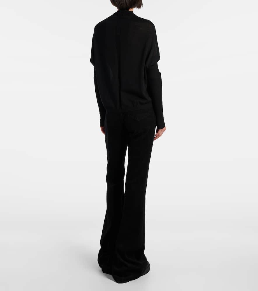 Rick Owens Crater Virgin Wool Sweater In Black