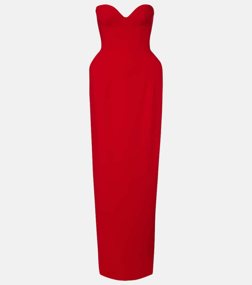 Magda Butrym Wool-blend Bustier Gown In Red