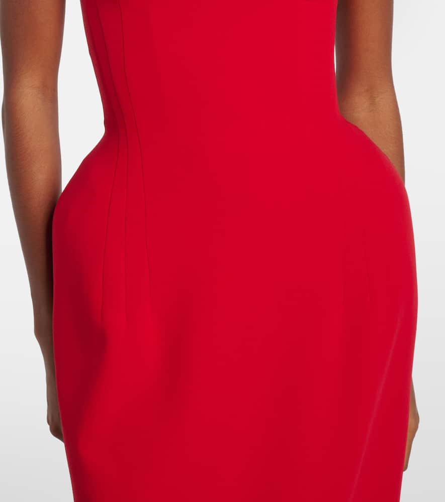 Magda Butrym Wool-blend Bustier Gown In Red