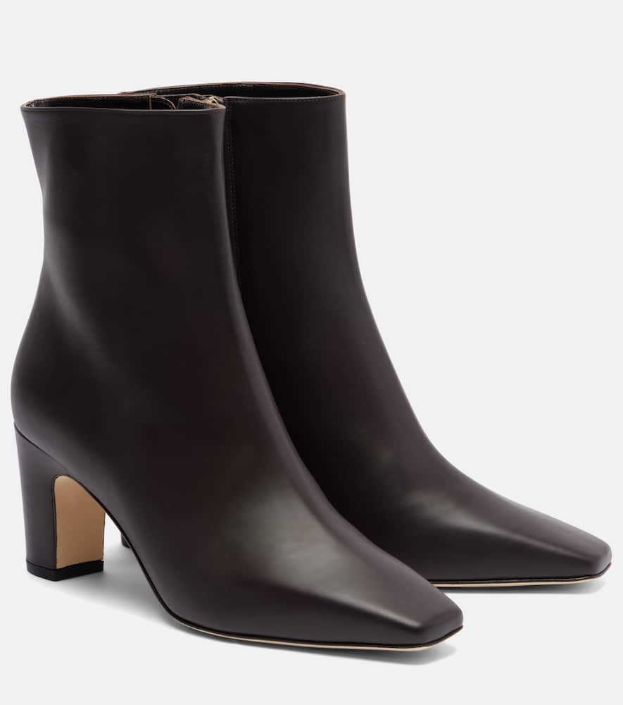 Manolo Blahnik Ofaralo 70 Leather Ankle Boots In Brown