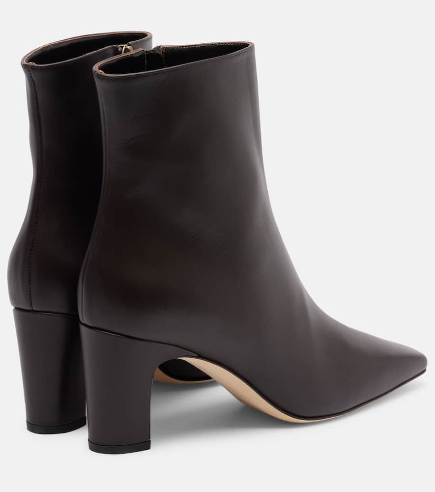 Manolo Blahnik Ofaralo 70 Leather Ankle Boots In Brown