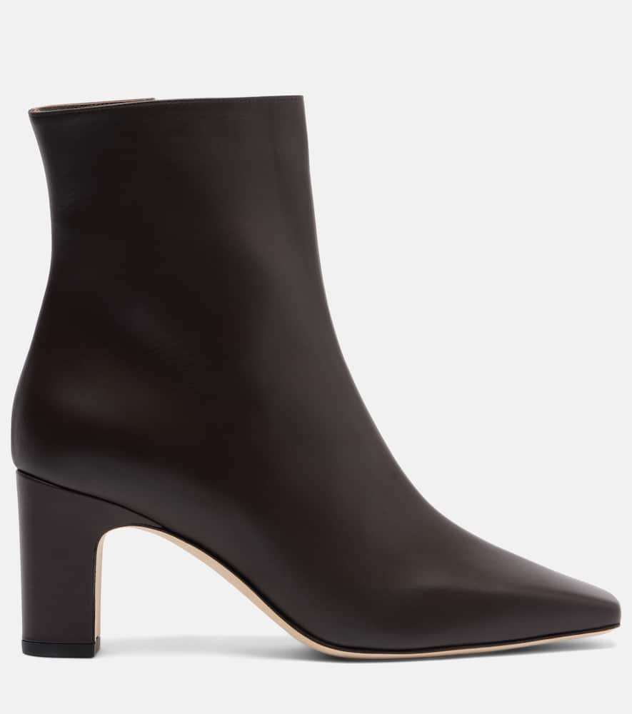 Manolo Blahnik Ofaralo 70 Leather Ankle Boots In Brown