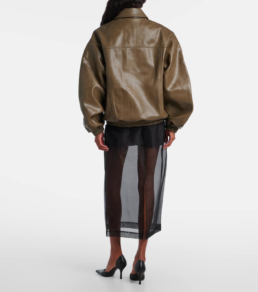 The Frankie Shop Prescott Oversized Jacket In Green