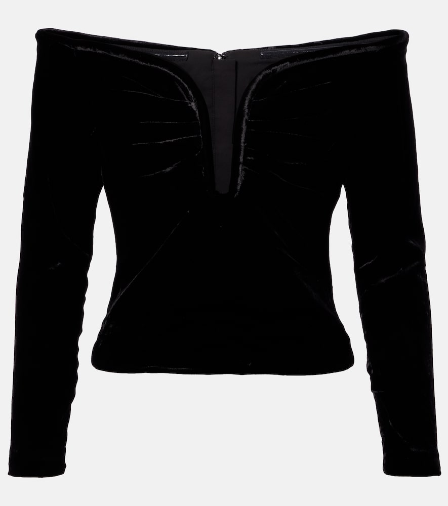 Roland Mouret Off-shoulder velvet top