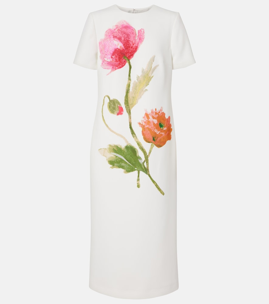 Floral Crêpe Midi Dress