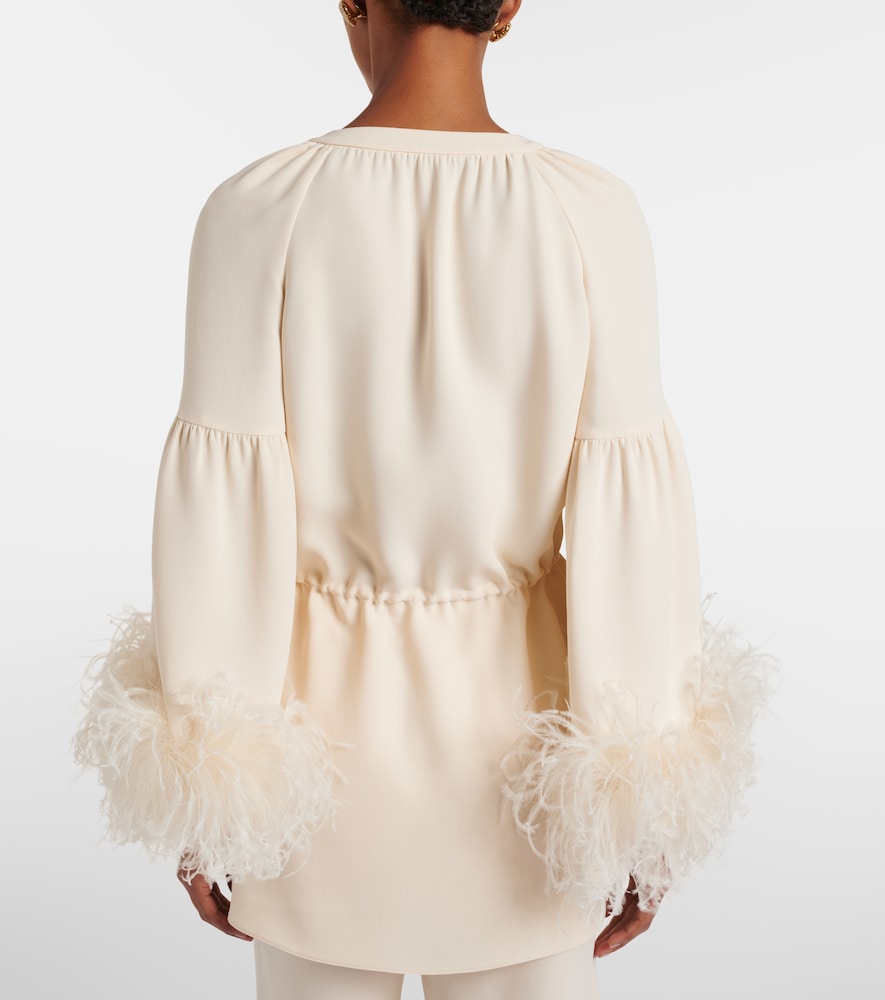  Valentino Valentino Tunika Aus Cady Couture Mit Federn 