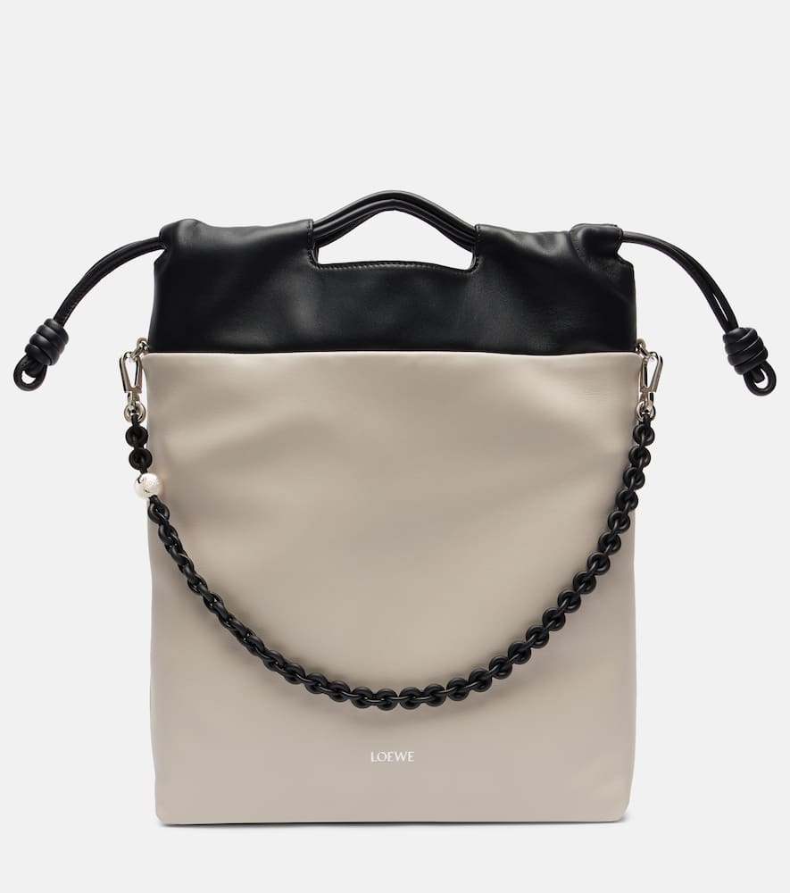 Loewe Flamenco Leather Clutch In Black