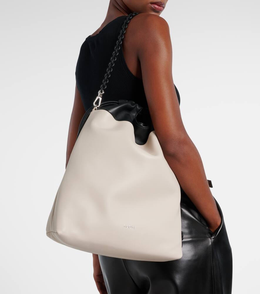 Loewe Flamenco Leather Clutch In Black