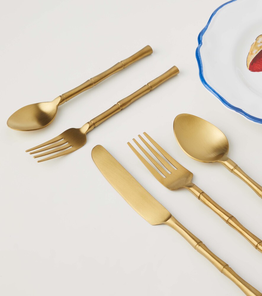  Les-ottomans Les-ottomans Bamboo 5-piece Cutlery Set 