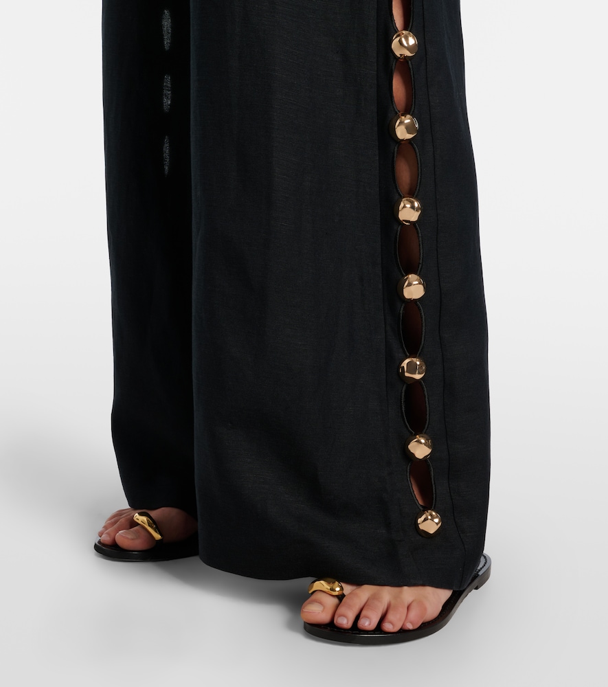  Simkhai Simkhai Linen-blend Wide-leg Pants 
