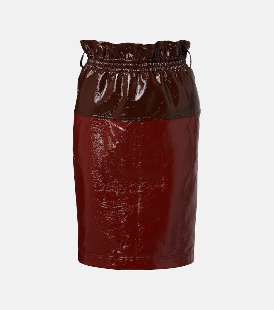 Gonna a tubino in cotone rivestito