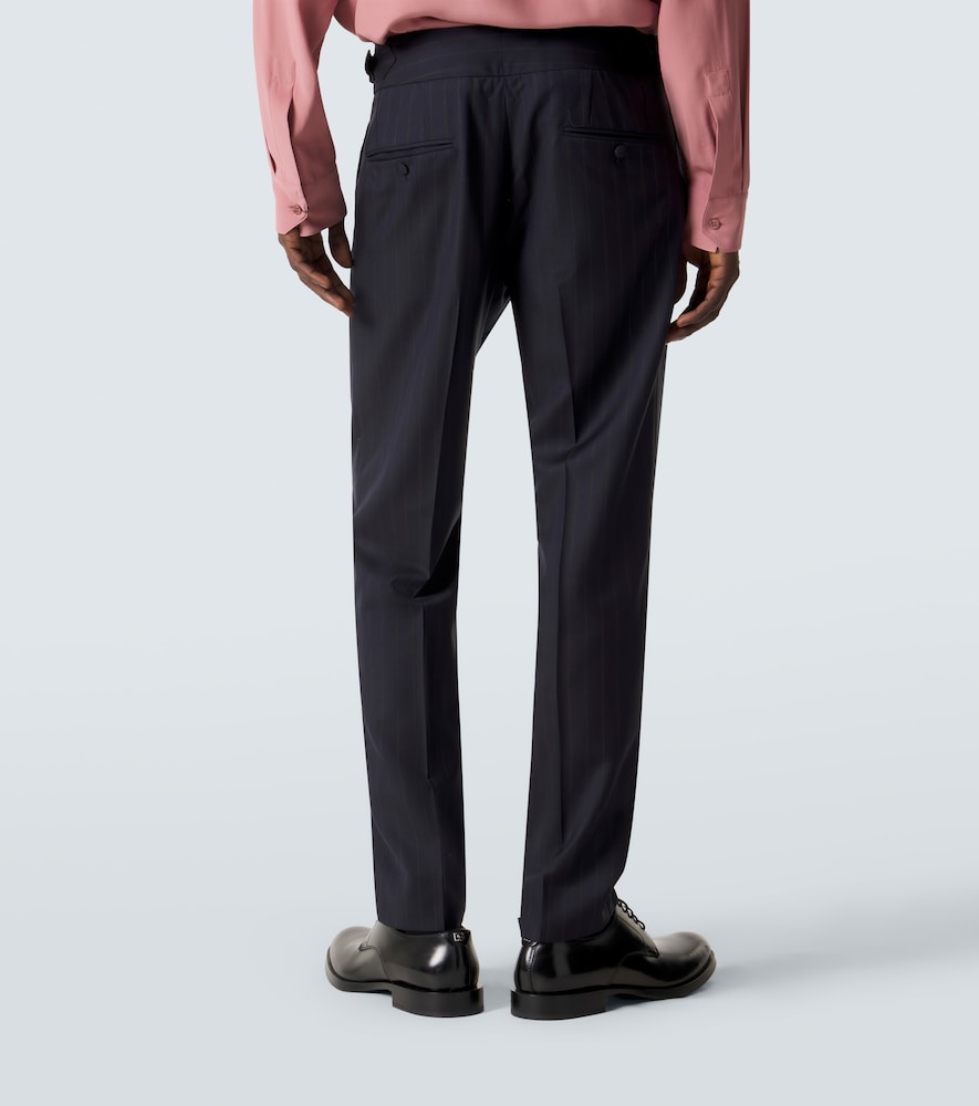  Dolce&gabbana Dolce&gabbana Chalk Stripe Virgin Wool Slim Pants 