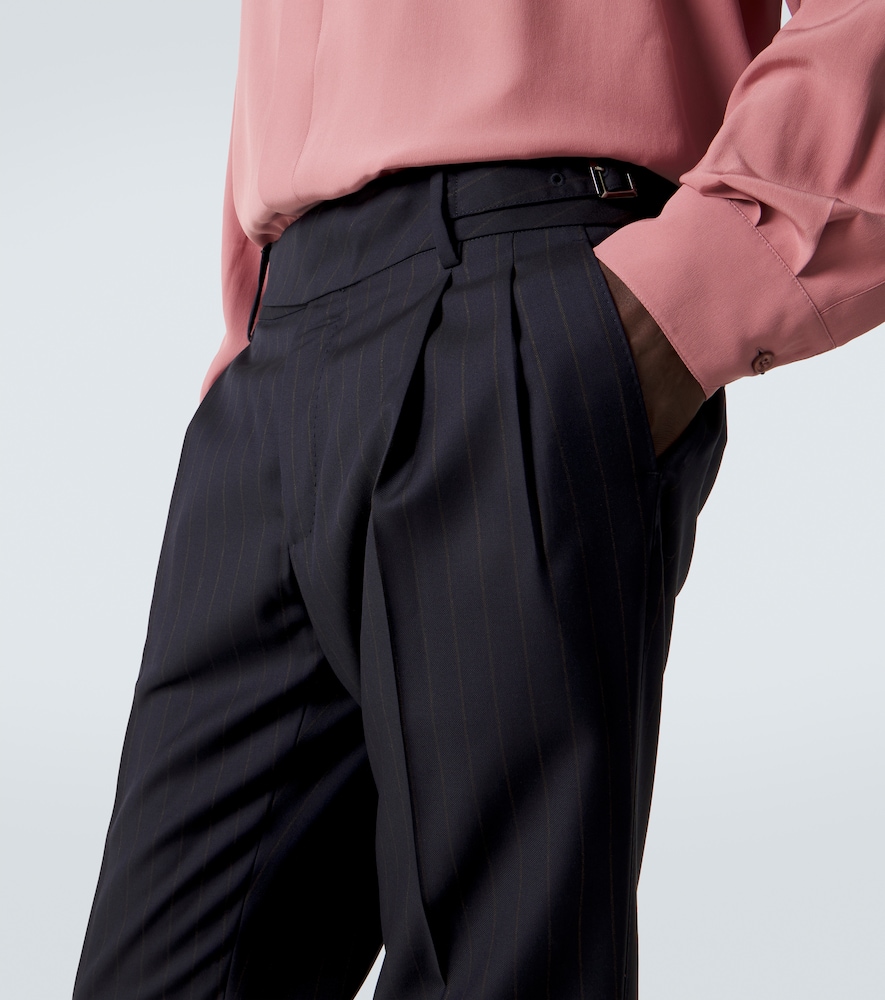  Dolce&gabbana Dolce&gabbana Chalk Stripe Virgin Wool Slim Pants 
