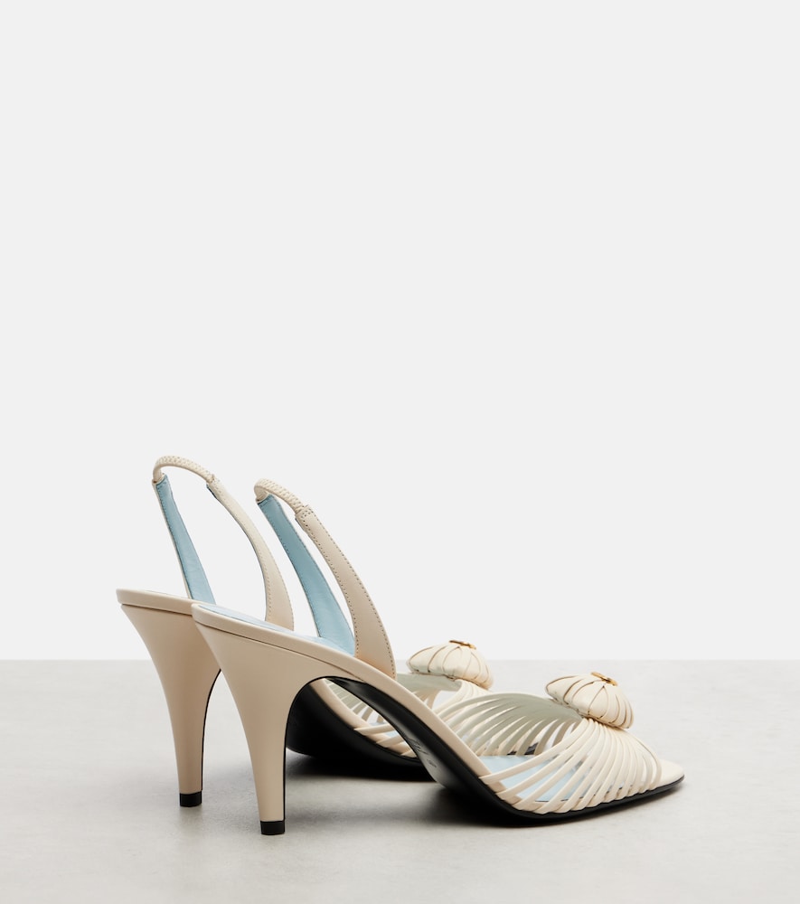  Valentino Garavani Valentino Garavani Royal 85 Leather Slingback Sandals 