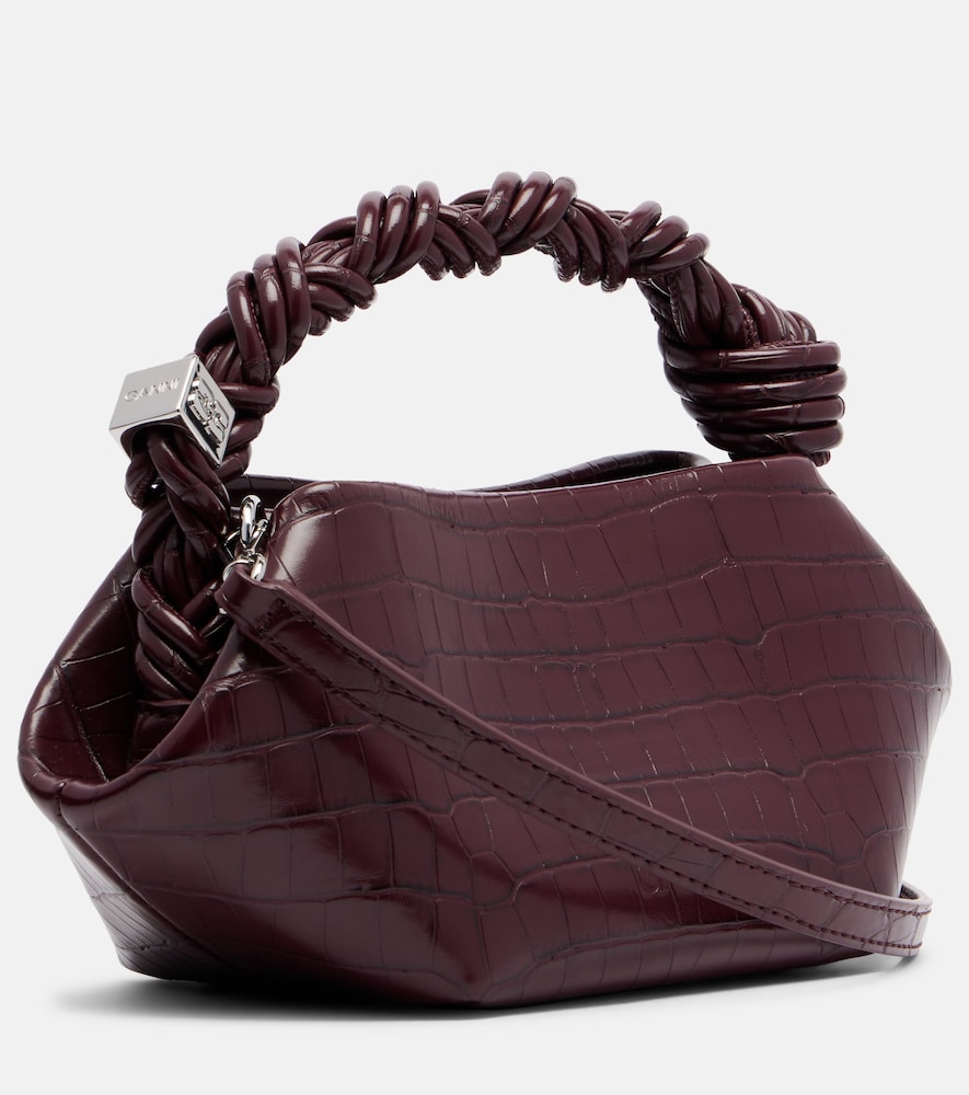  Ganni Ganni Bou Mini Croc-effect Leather Top-handle Bag 