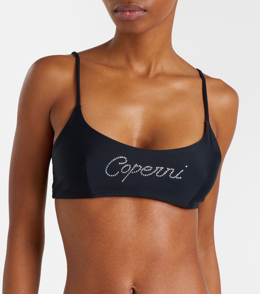  Coperni Coperni Logo Crystal-embellished Bikini Top 