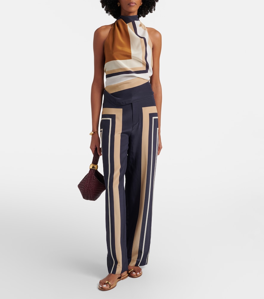  Sir Sir Printed Halterneck Silk Top 